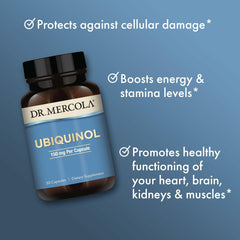 Dr. Mercola Ubiquinol 150 mg packaging conveys premium quality