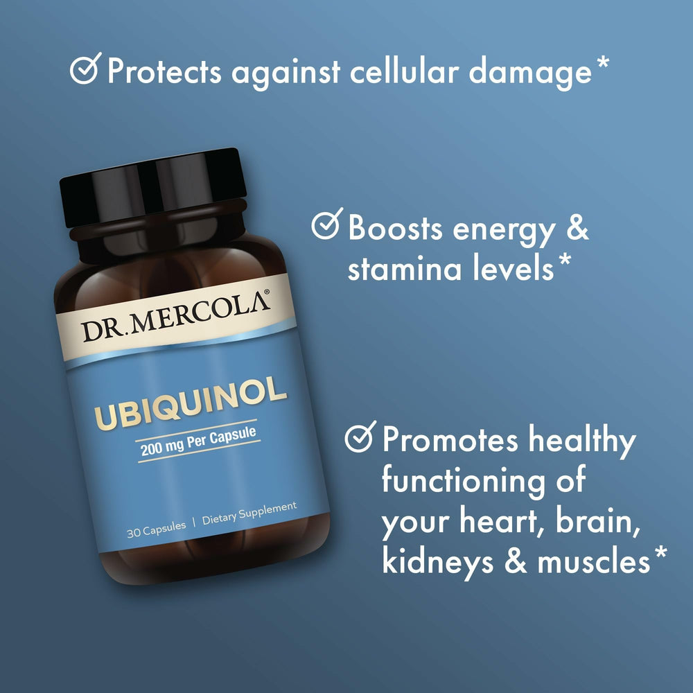 Unopened Ubiquinol bottle with foil seal underscoring freshness and oxidation protection.