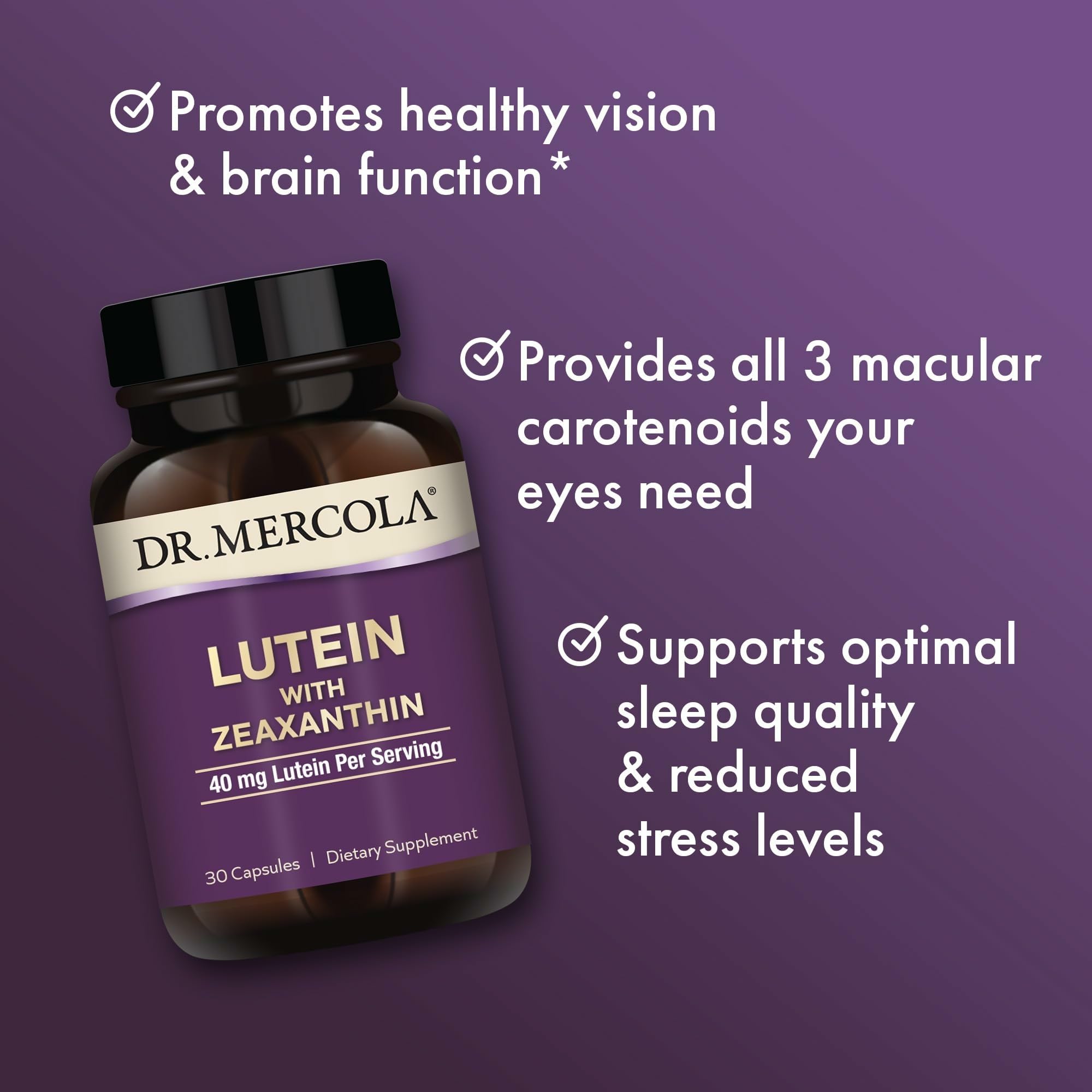 Vision and cognitive support diagram with Dr. Mercola product concept.
