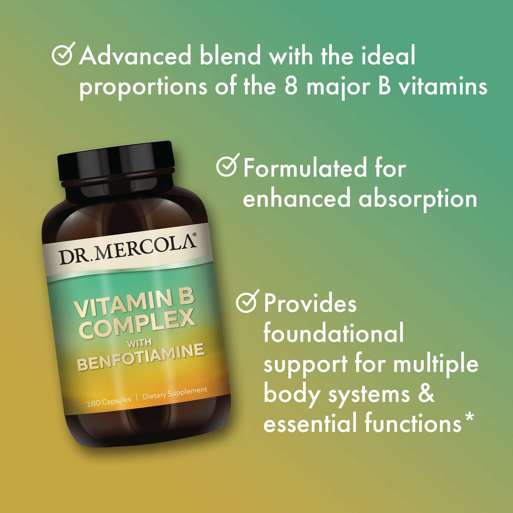 Dr. Mercola Vitamin B Complex ingredients panel hints at enhanced absorption