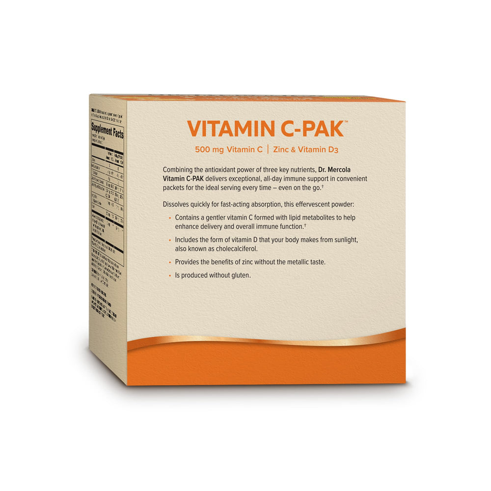 Dr. Mercola Vitamin C-PAK convenient packets for sugar-free portable daily use