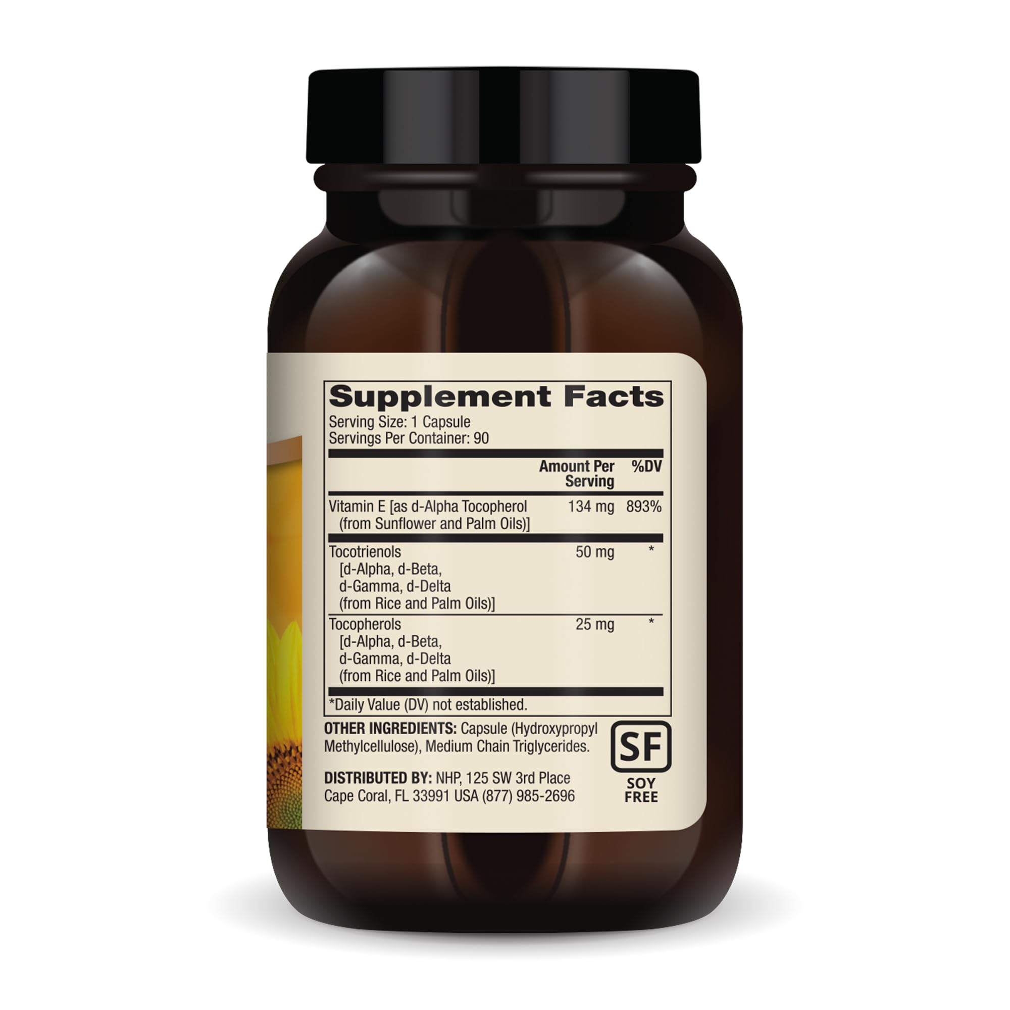 Dr. Mercola Vitamin E capsules close-up highlighting Licaps delivery.