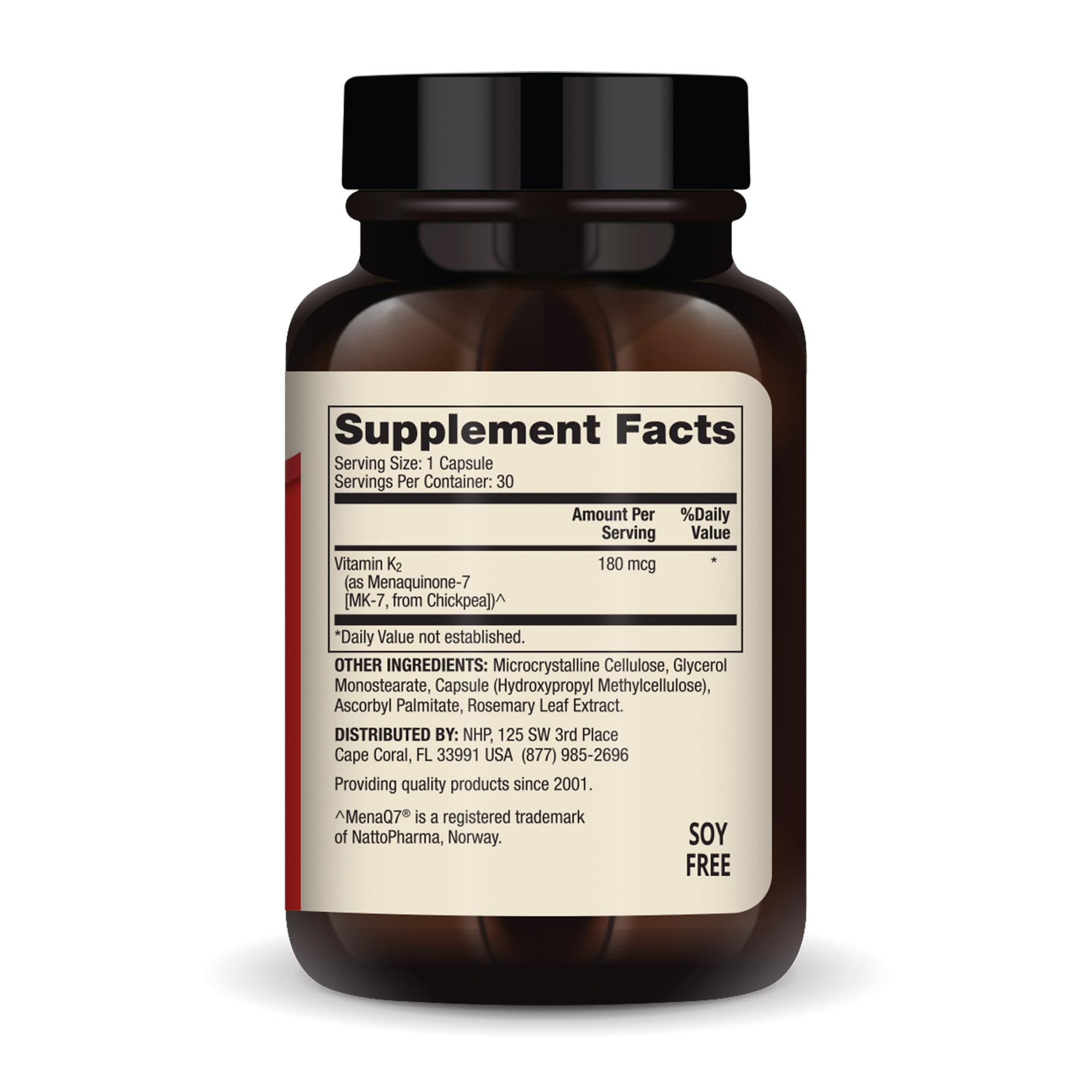 Close-up of Dr. Mercola Vitamin K2-180 mcg capsules for bone support