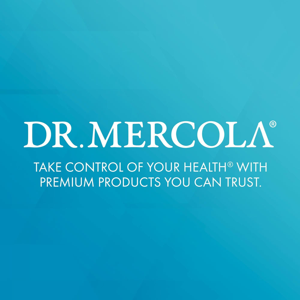 Dr. Mercola Zinc Plus Selenium refill cap indicating gluten-free and GMO-free formulation