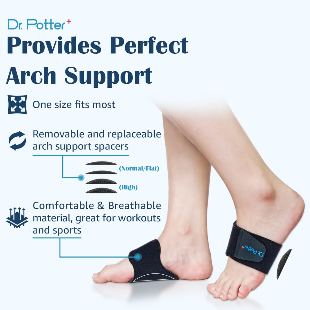 Two heights removable arch support pads for customizable arch lift