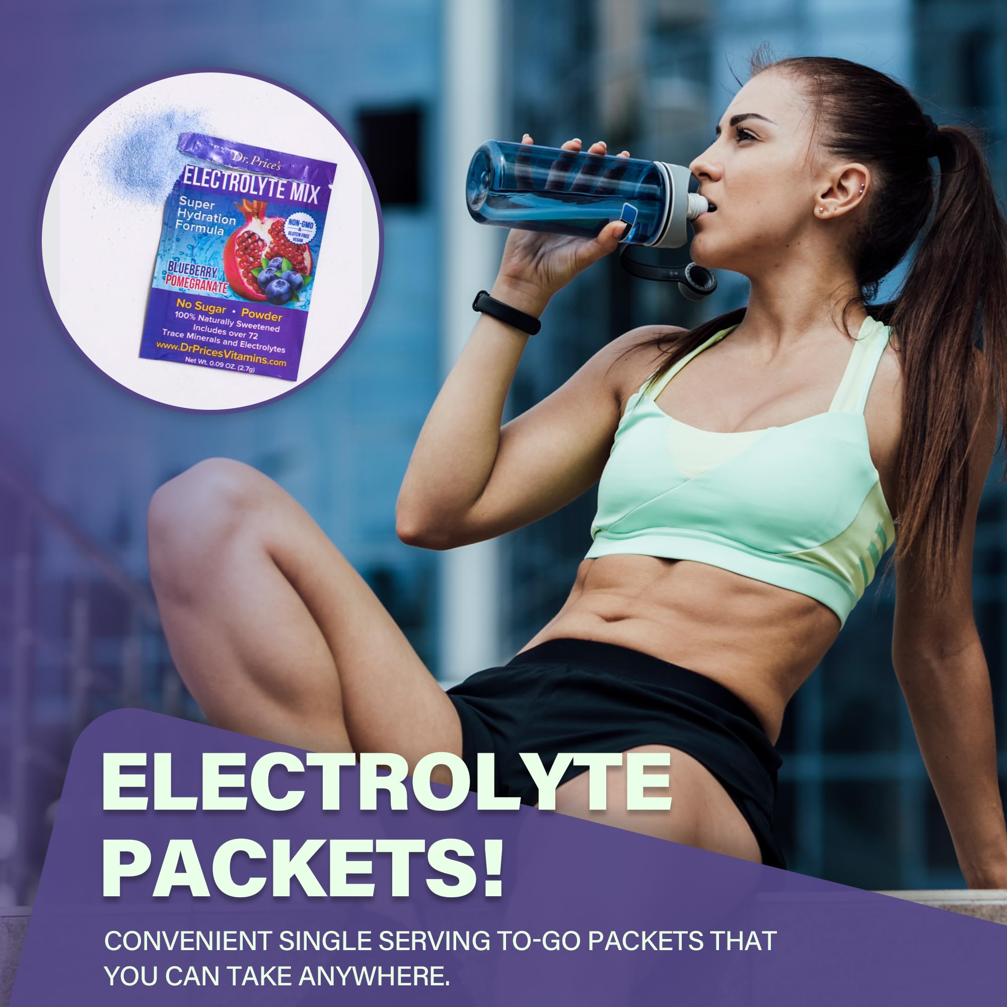 Travel pack ready for workouts, travel, and daily hydration.