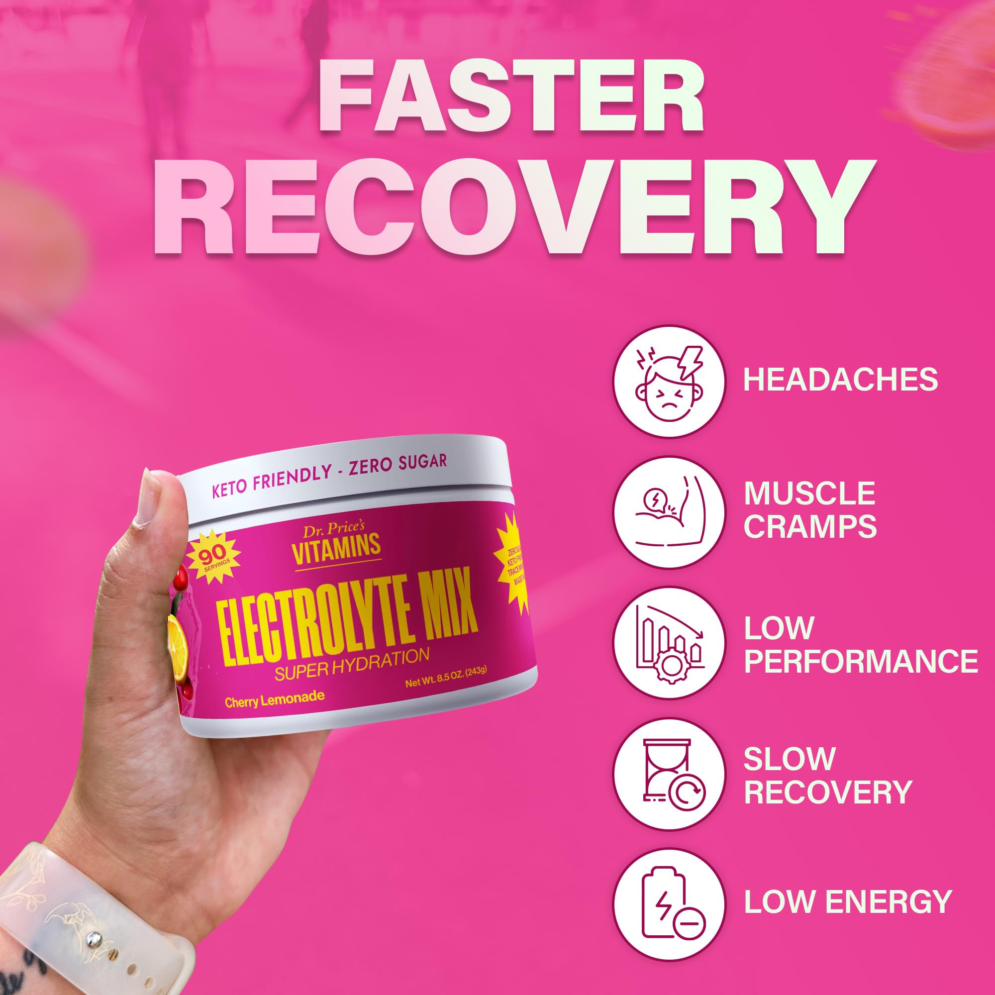 Dr Price's Electrolytes 72-minerals panel emphasizes minerals for hydration