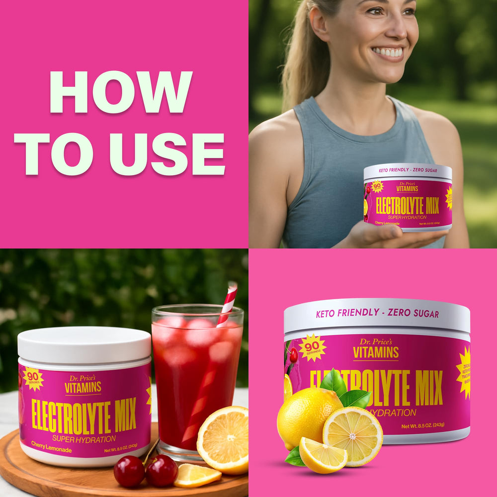 Dr Price's Electrolytes Made-in-USA packaging signals quality
