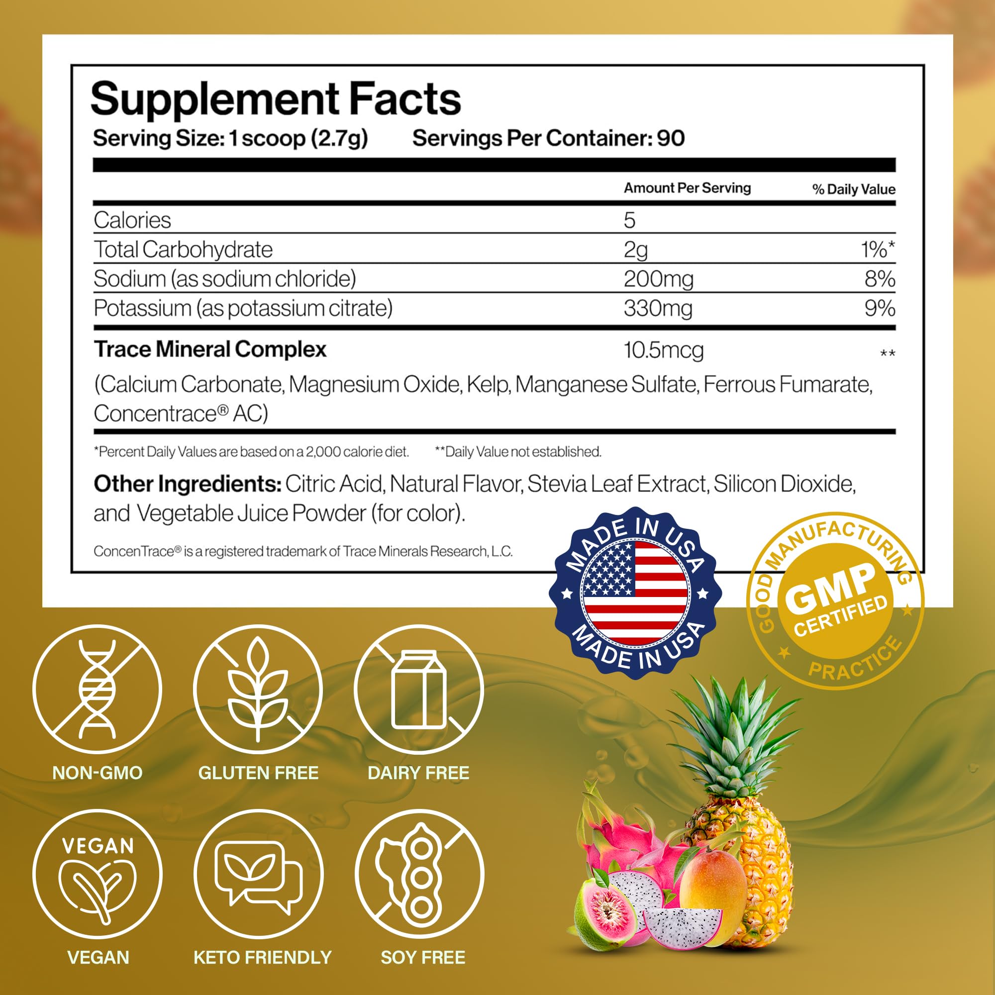Dr. Price's Electrolytes Powder made in USA emphasizes quality and reliability