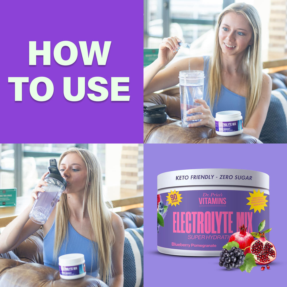 Dr. Price's Electrolytes vegan non-GMO badge supports plant-based wellness.