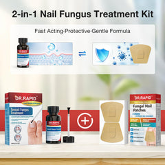 DR.RAPID breathable patches adhere to nails for protection.