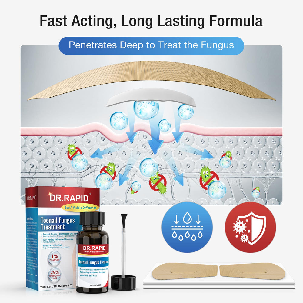 DR.RAPID liquid penetrates deeply to support healthy-looking nails.