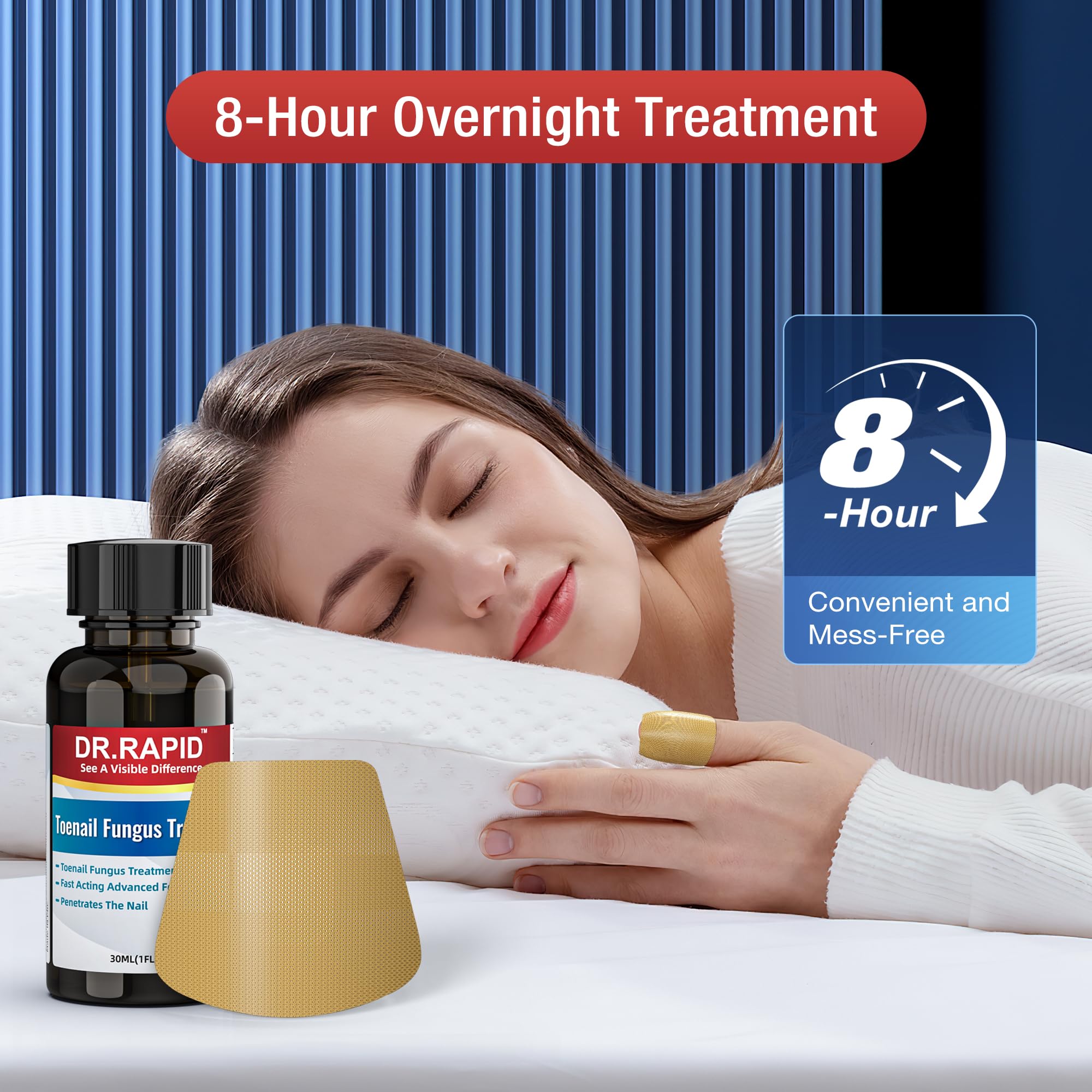 DR.RAPID dual-action kit combines liquid and patches for care.