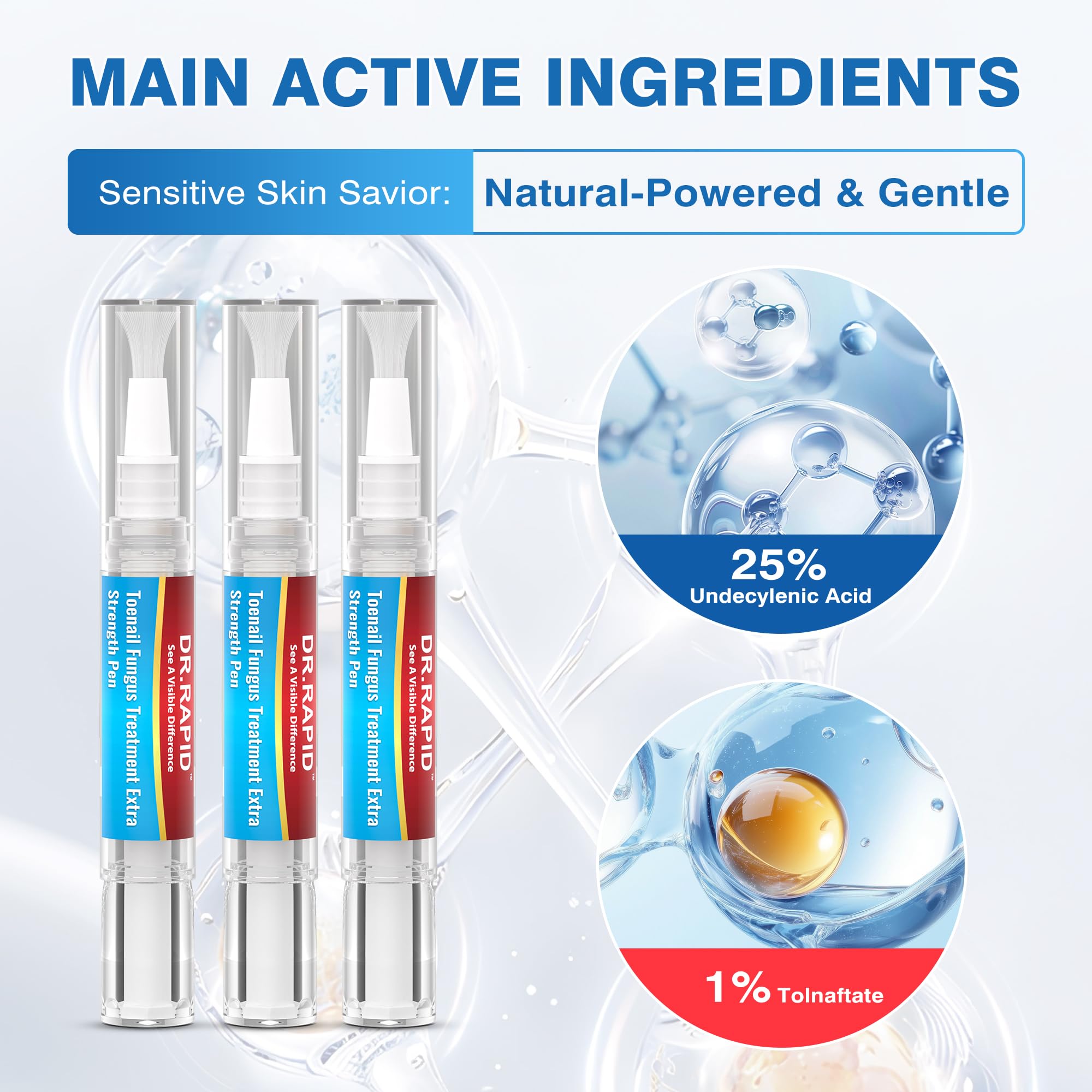 DR.RAPID extra-strength formula with 25 percent undecylenic acid targets fungal growth.