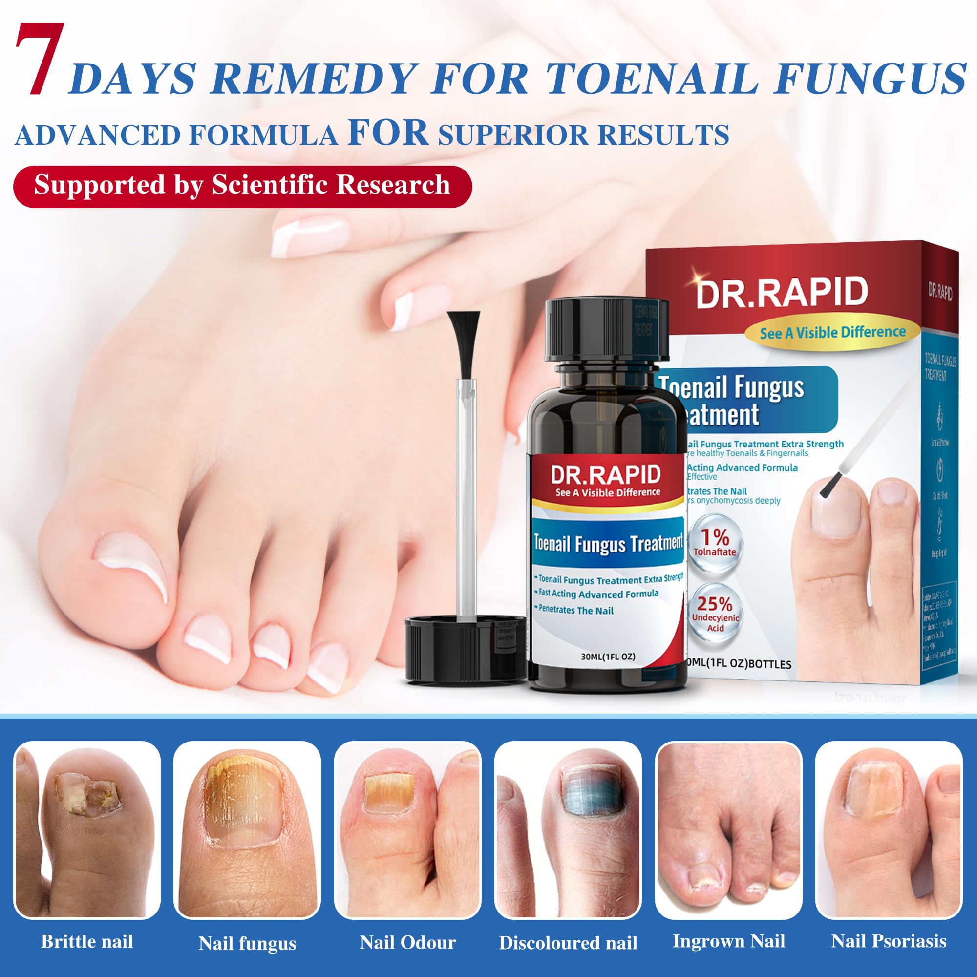 Ginger extract in DR.RAPID formula nourishes damaged nails