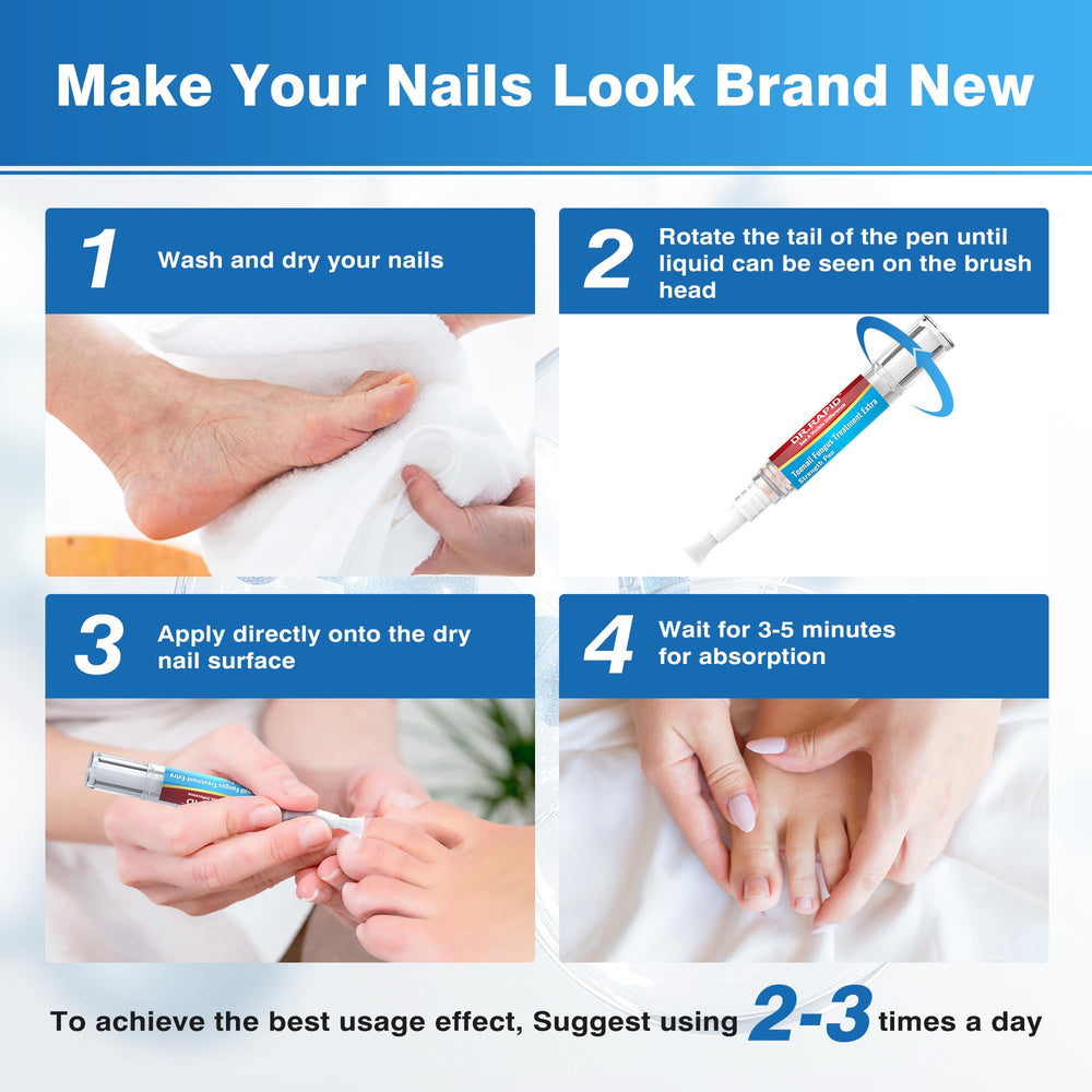 DR.RAPID portable nail fungi pen is travel-ready for busy lifestyles.