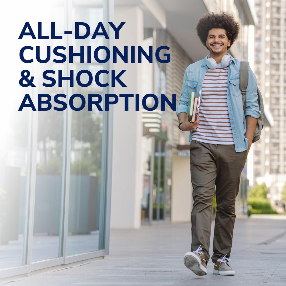 Dr. Scholl's Heel Cushions all-day comfort and energy during the day.