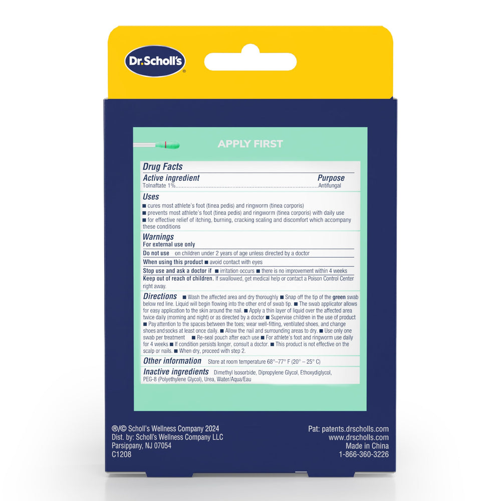 60-swab Dr Scholl's kit with antifungal and whitening components.