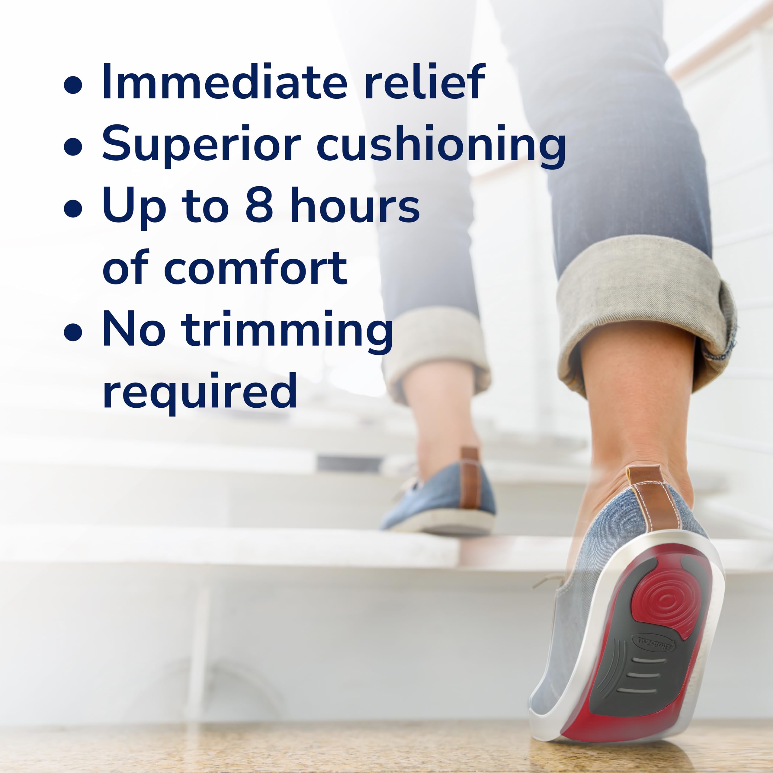 Dr. Scholl's insoles support walking, running, standing, and other activities with comfort.