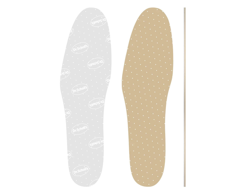 Dr. Scholl's Air-Pillo insoles odor control keeps shoes fresh.