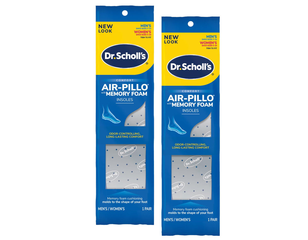 Dr. Scholl's Air-Pillo memory-foam cushioning for all-day comfort and foot support.