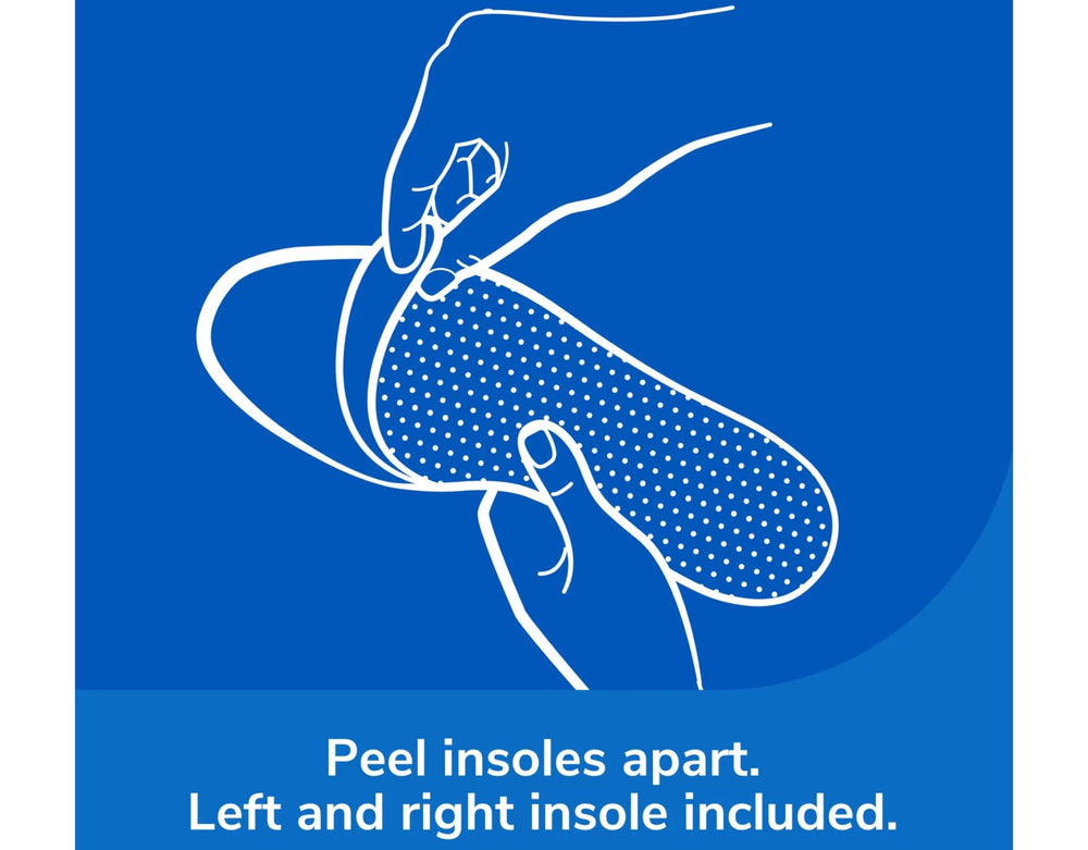 Dr. Scholl's Air-Pillo insoles packaging and display emphasizing comfort and odor control.