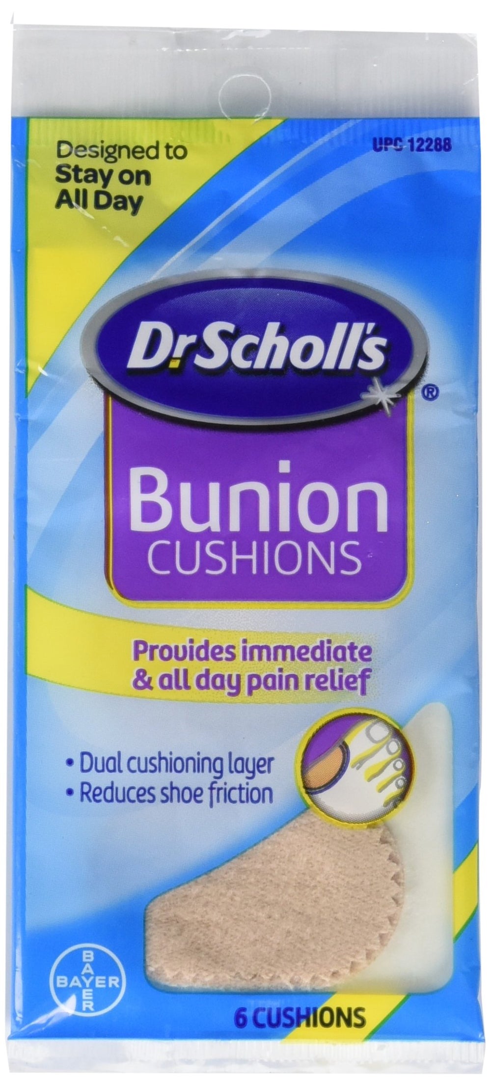 Dr. Scholl's Bunion Cushions ComfortPlus on foot for daily comfort