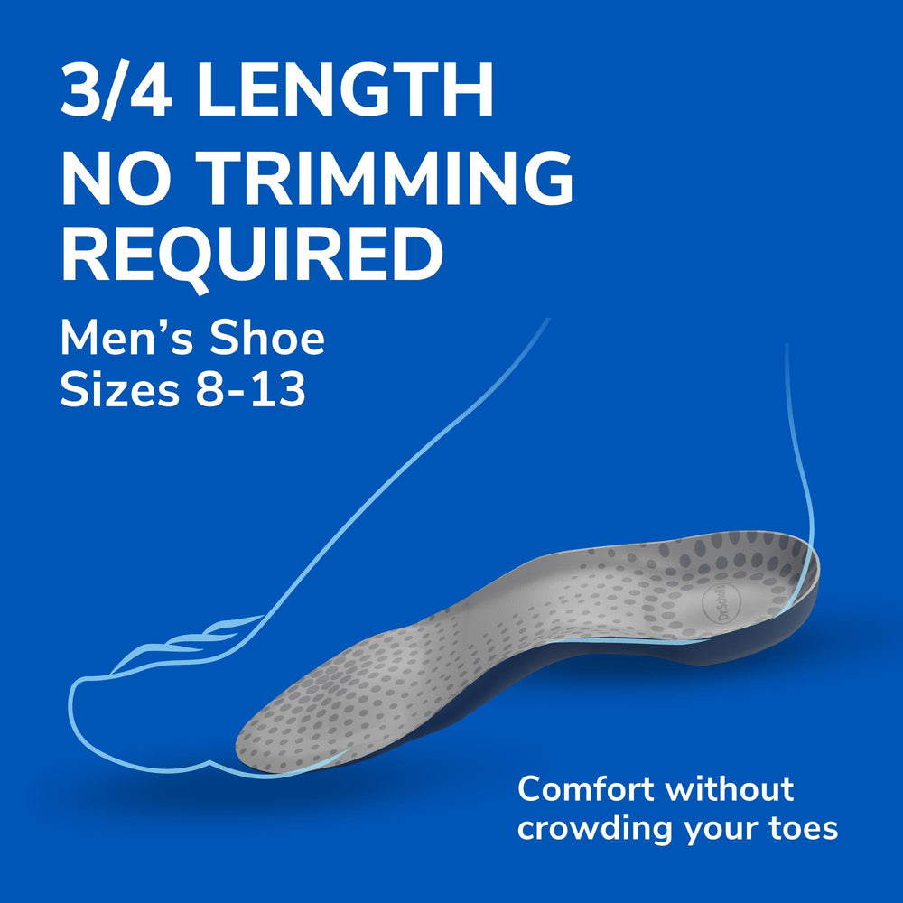 Dr. Scholl's Tri-Comfort diseño tres cuartos para ajuste en la mayoría de zapatos.