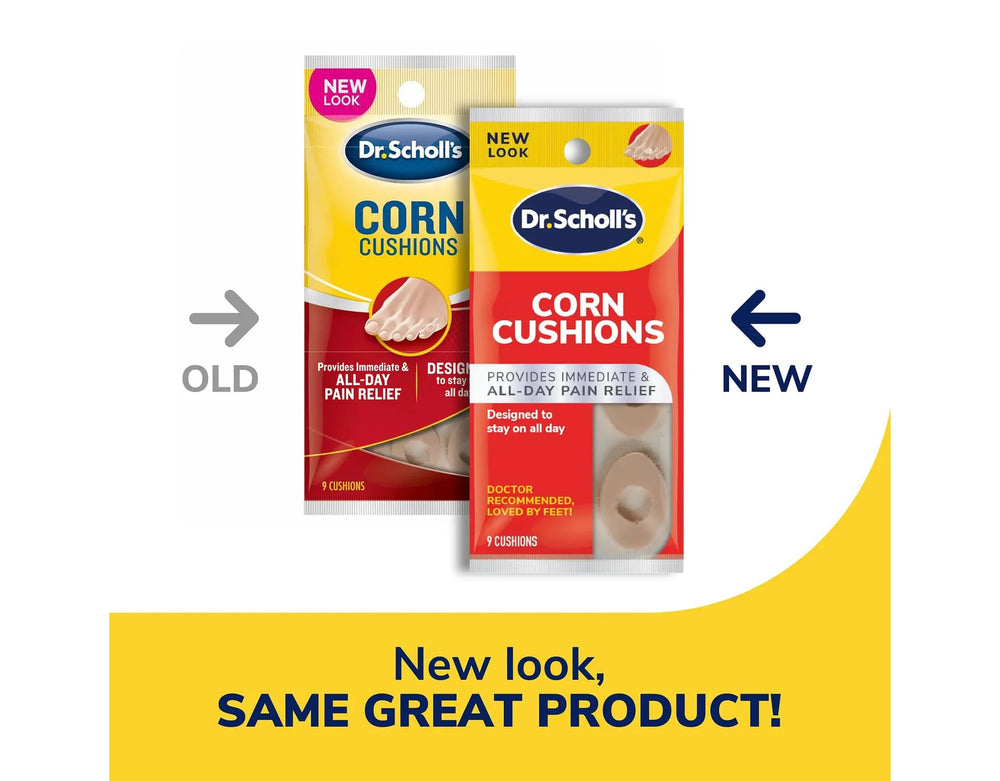 Dr. Scholl's Corn Cushions around the corn provide protective padding.