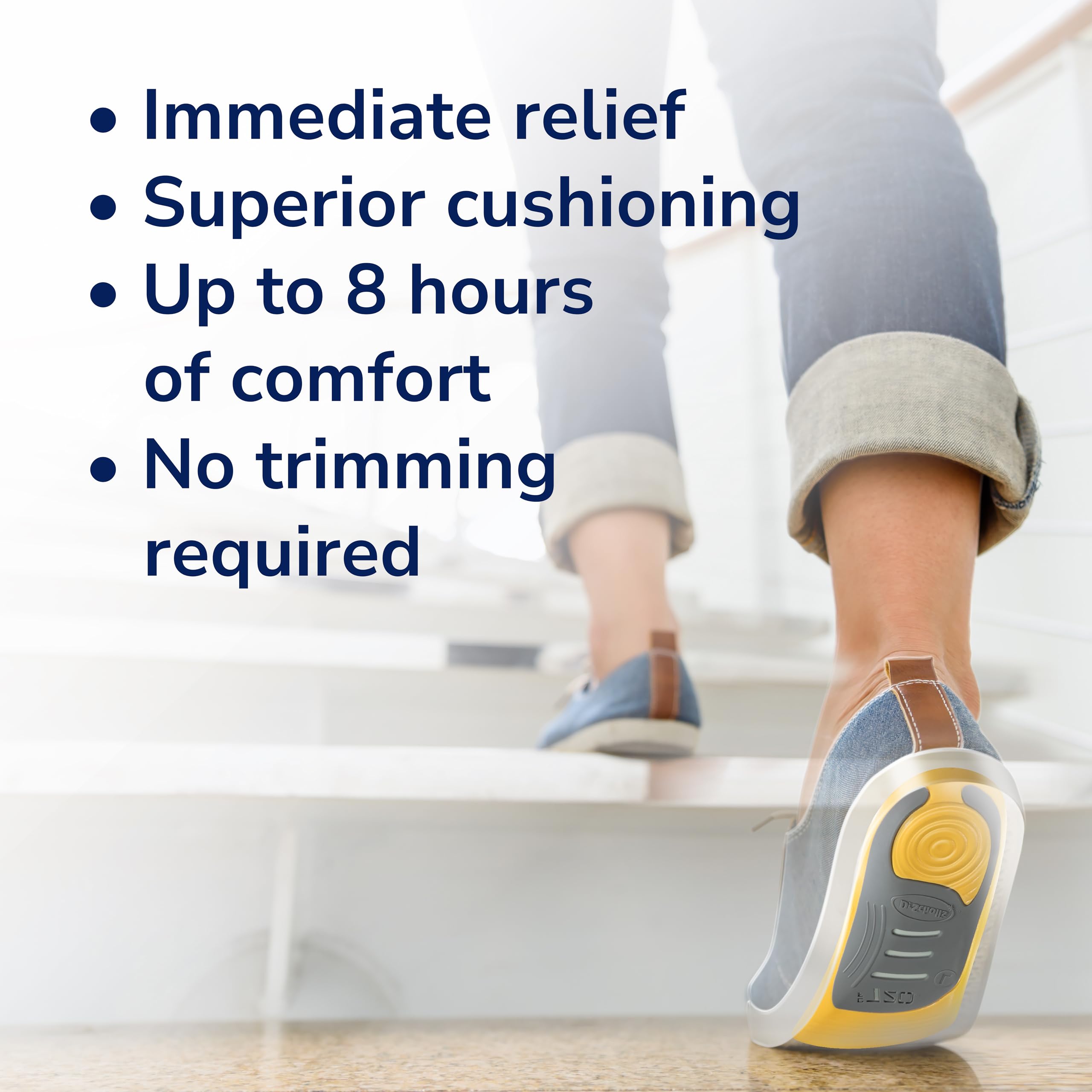 Dr. Scholl’s inserts fit many shoe types, from sneakers to work shoes.