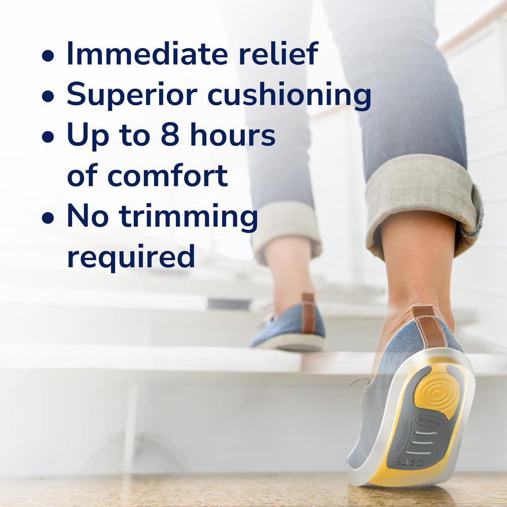 Dr. Scholl’s inserts fit many shoe types, from sneakers to work shoes.