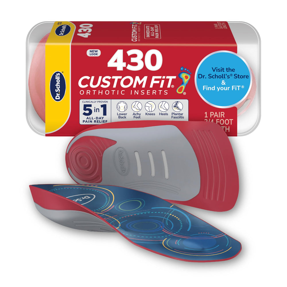 Dr. Scholl's Custom Fit orthotics arch support for all-day comfort
