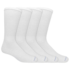 Dr. Scholl's diabetes circulator socks white front view, non-binding top for comfortable wear.