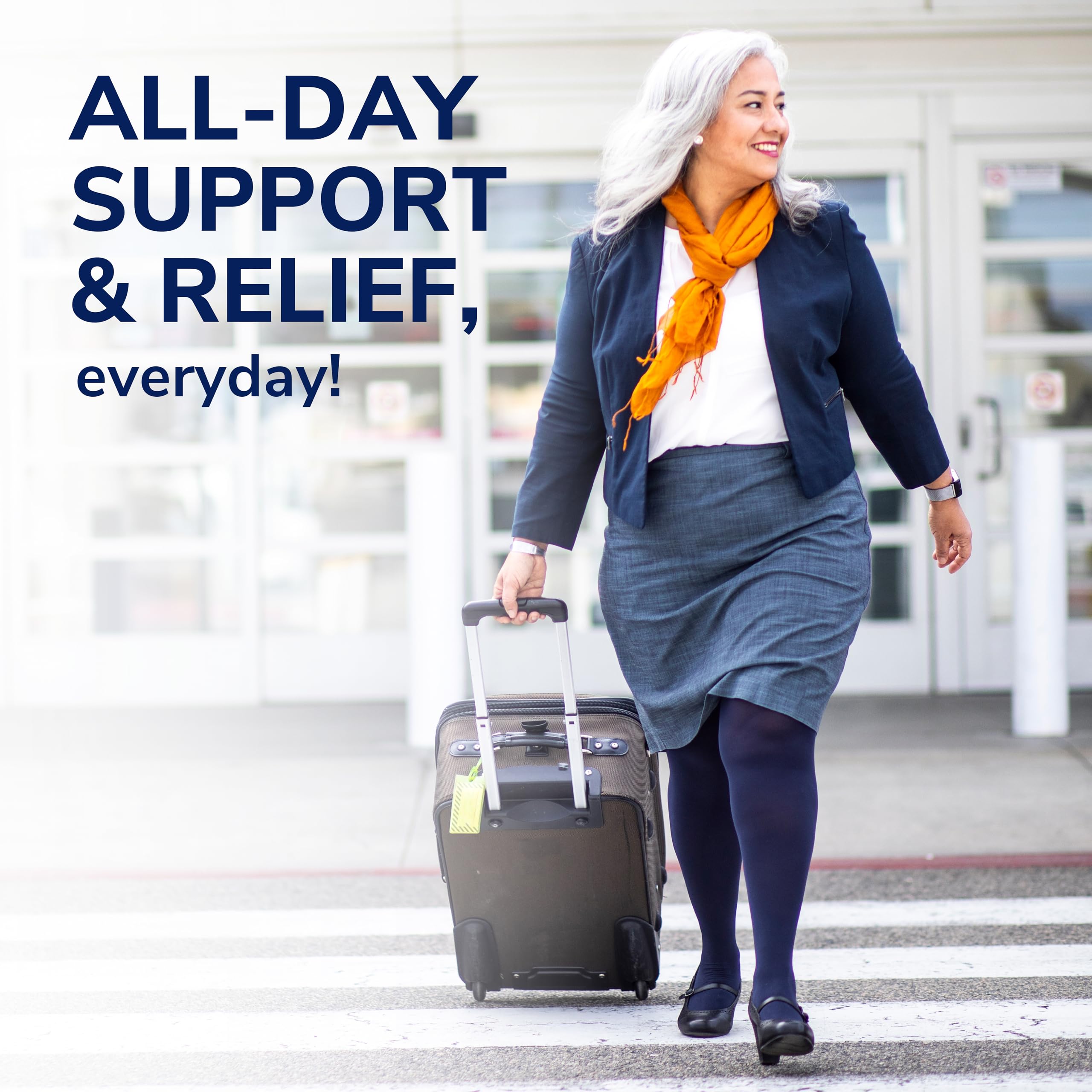 Dr. Scholl's durable heel cushion supports standing-heavy days.