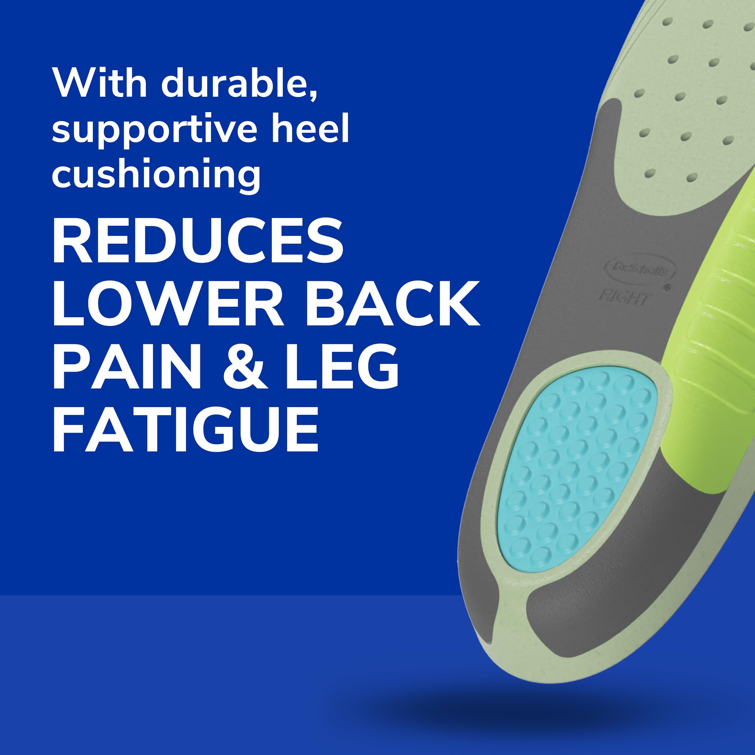 Dr. Scholl's trim-to-fit insoles sized 6–11 for customization.