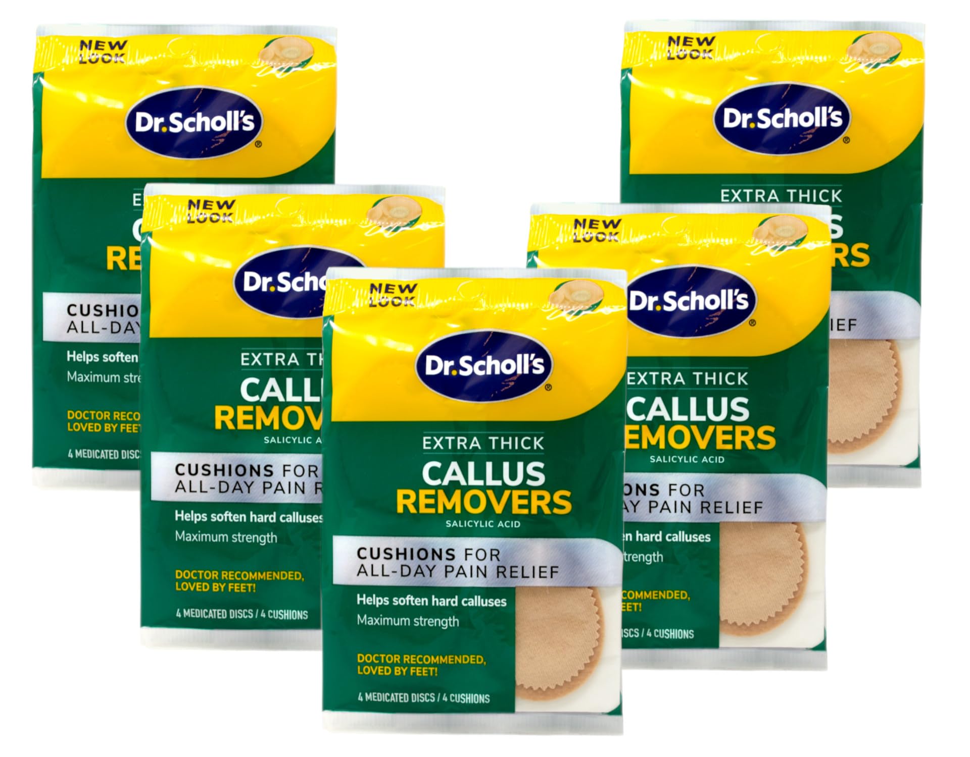 Dr. Scholl's extra thick callus remover cushion closeup showing protective cushioning.