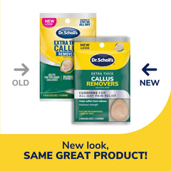 Close-up of Dr. Scholl's medicated discs ready to soften calluses