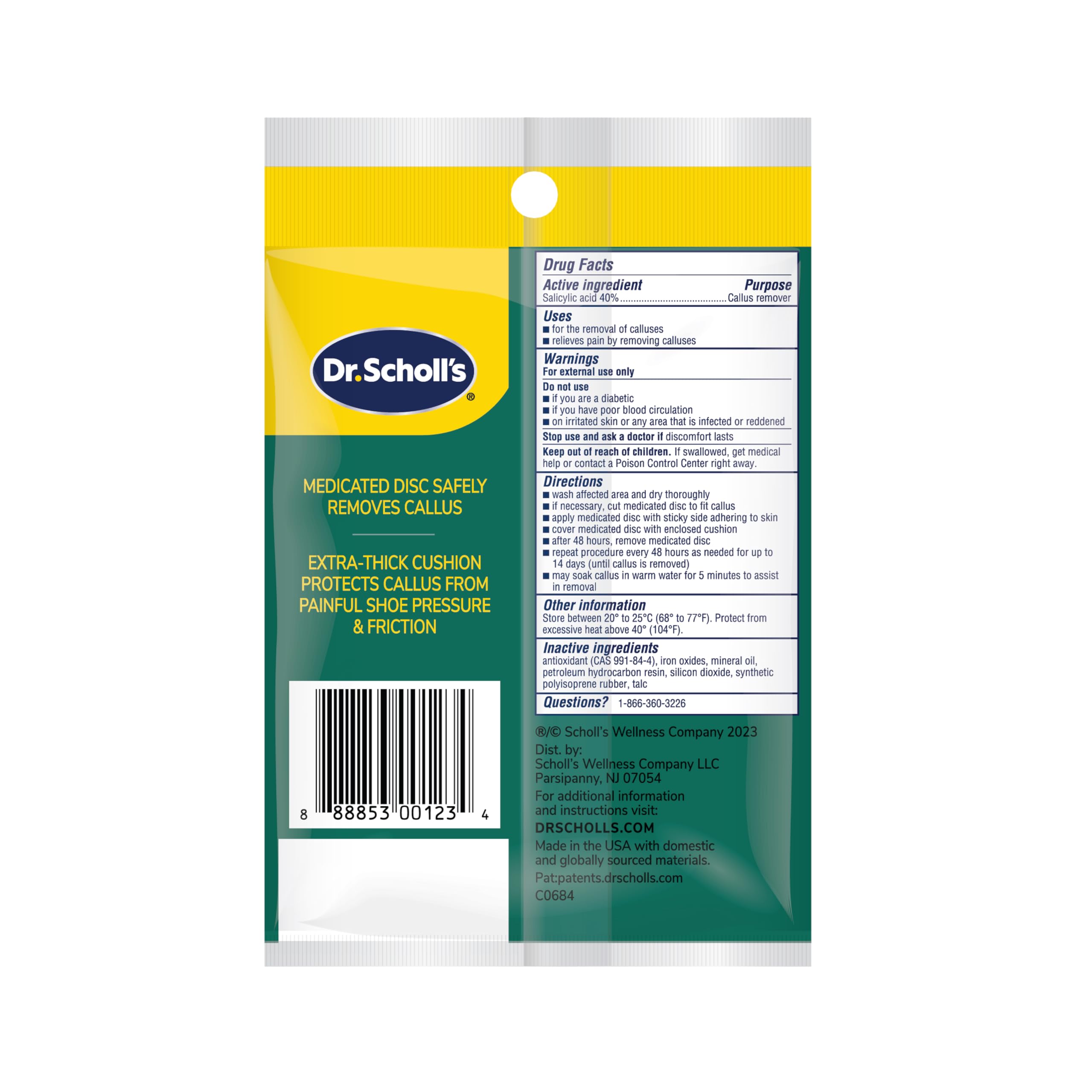 Product photo of Dr. Scholl's Extra Thick Callus Remover with discs and case