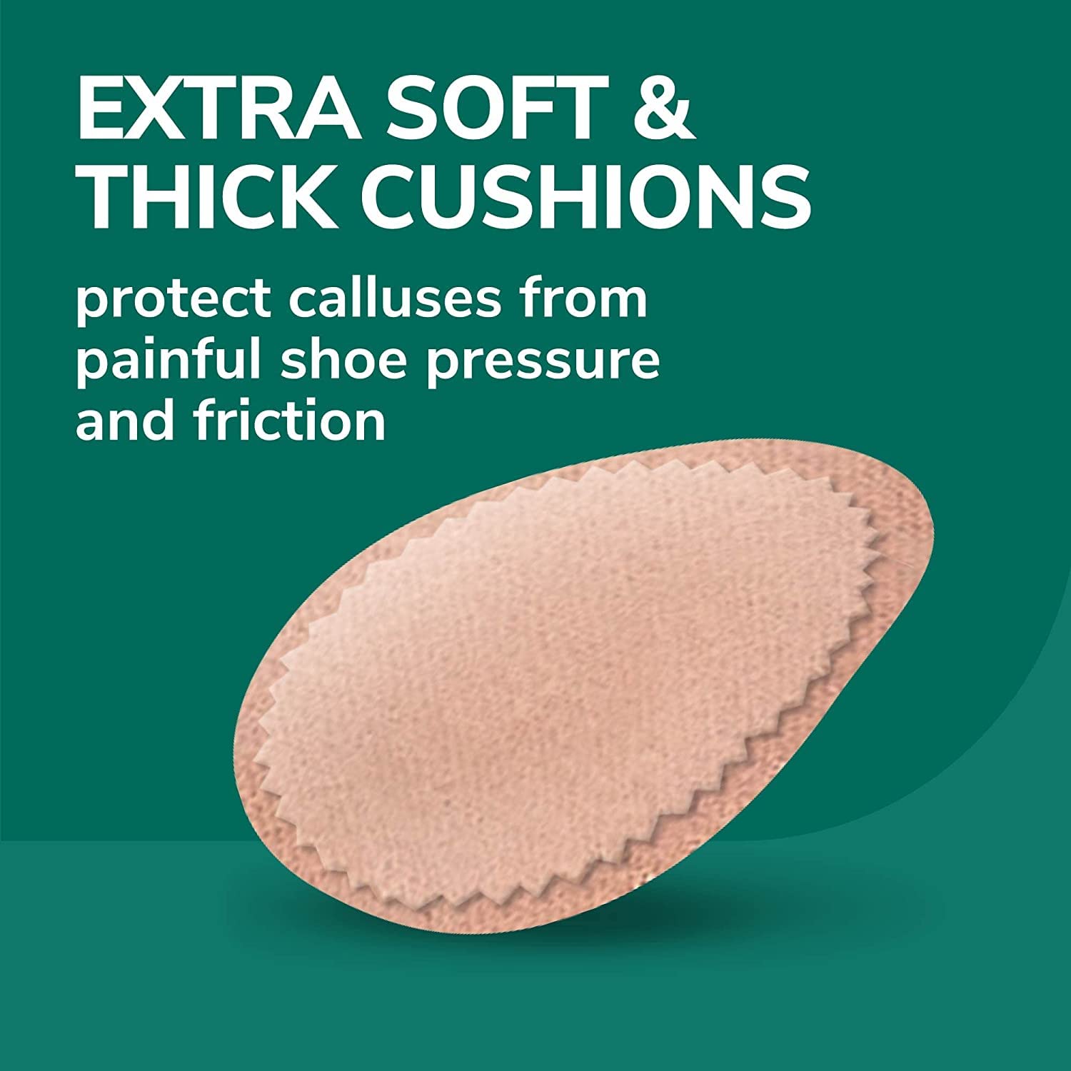 Shoe-ready protection image emphasizes thick cushions against friction