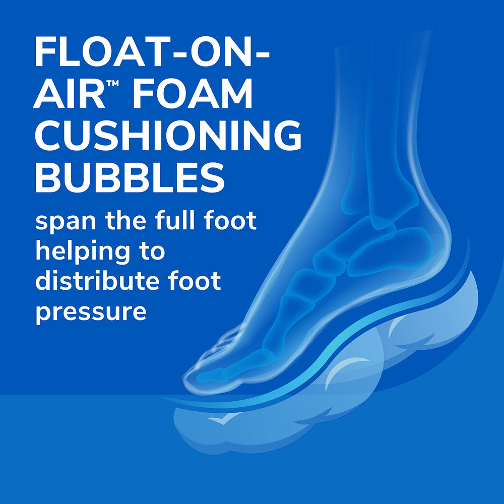 Dr. Scholl's Float-On-Air insoles with Stay Fresh neutralize odor for fresher feet.