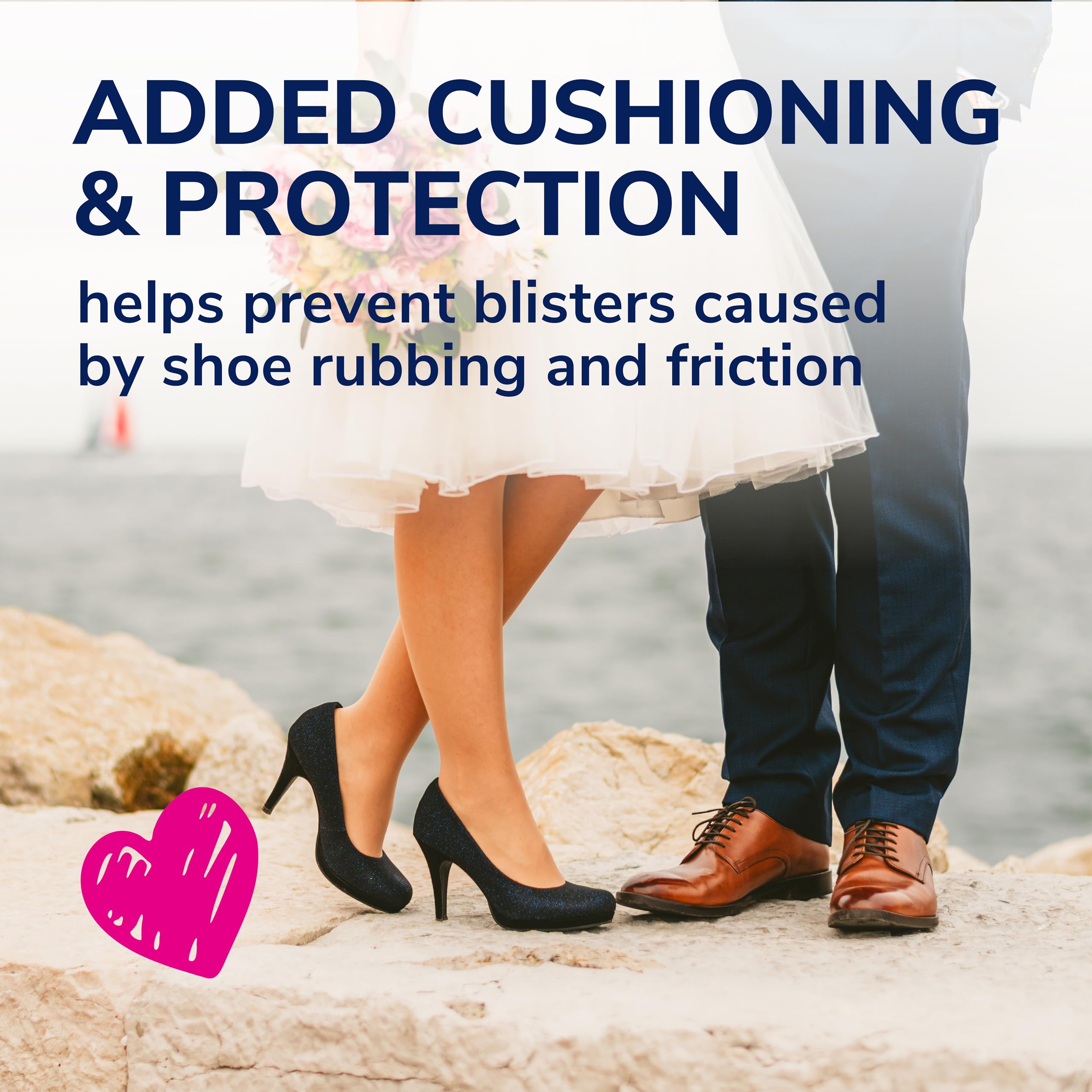 Gel heel liner close-up showing padding and secure fit