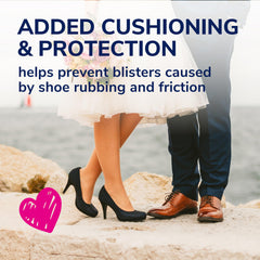 Gel heel liner close-up showing padding and secure fit