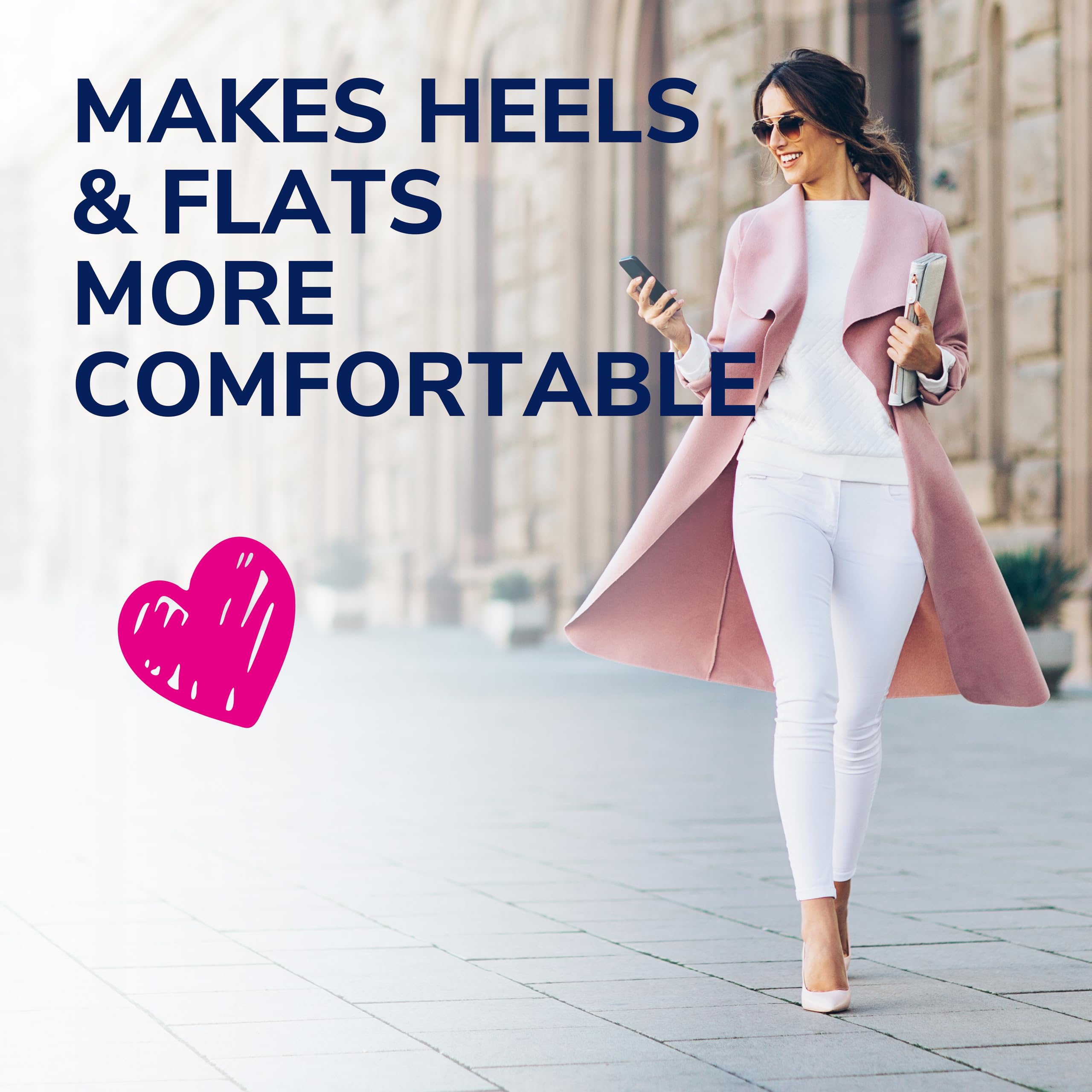 Demonstration of secure fit with Dr. Scholl's Love Your Heels liners