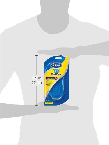 Dr. Scholl's Massaging Gel Heel Cups inside a shoe for all-day comfort.