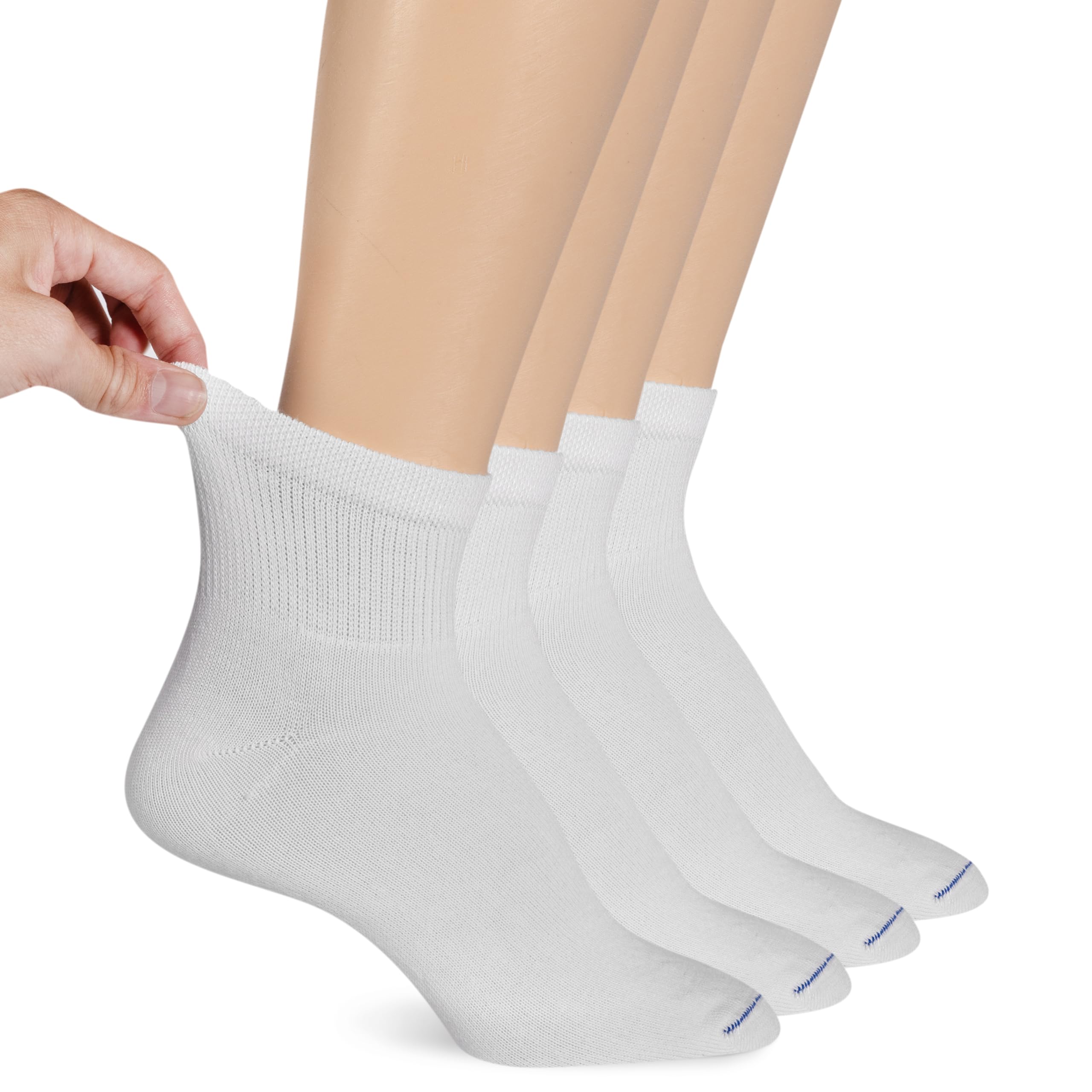 Dr. Scholl's medias blancas para mujer, paquete de seis pares, uso diario.