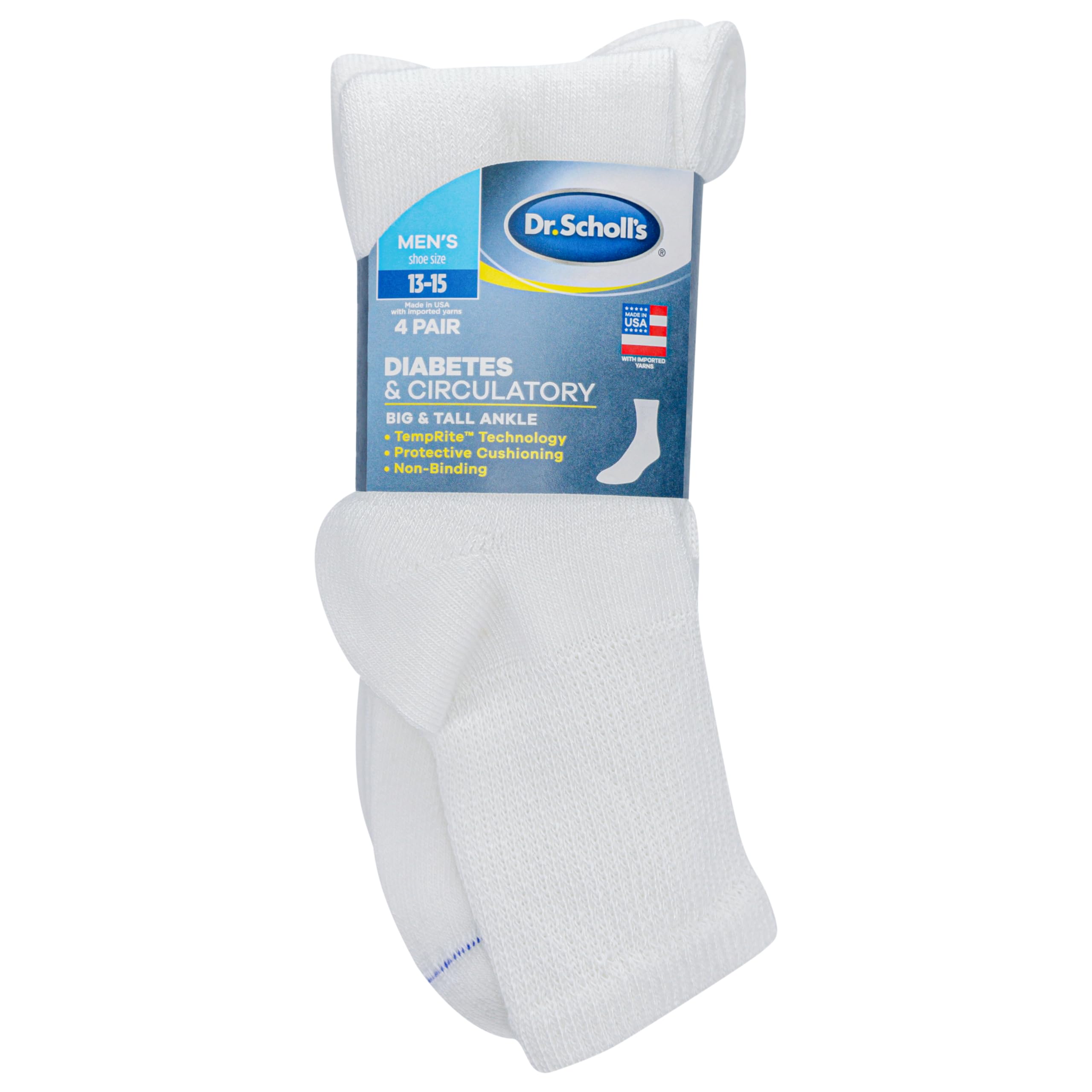 Dr. Scholl's odor-control feature keeps socks fresher through workouts and daily use