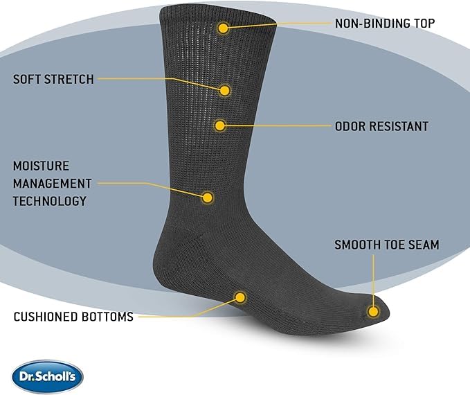 Dr. Scholl's toe seam close-up shows smooth seam reducing irritation for sensitive feet