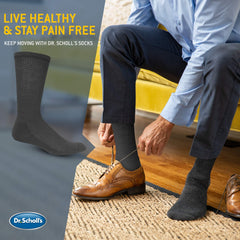 Dr. Scholl's diabetes socks featuring odor-control weave in action.