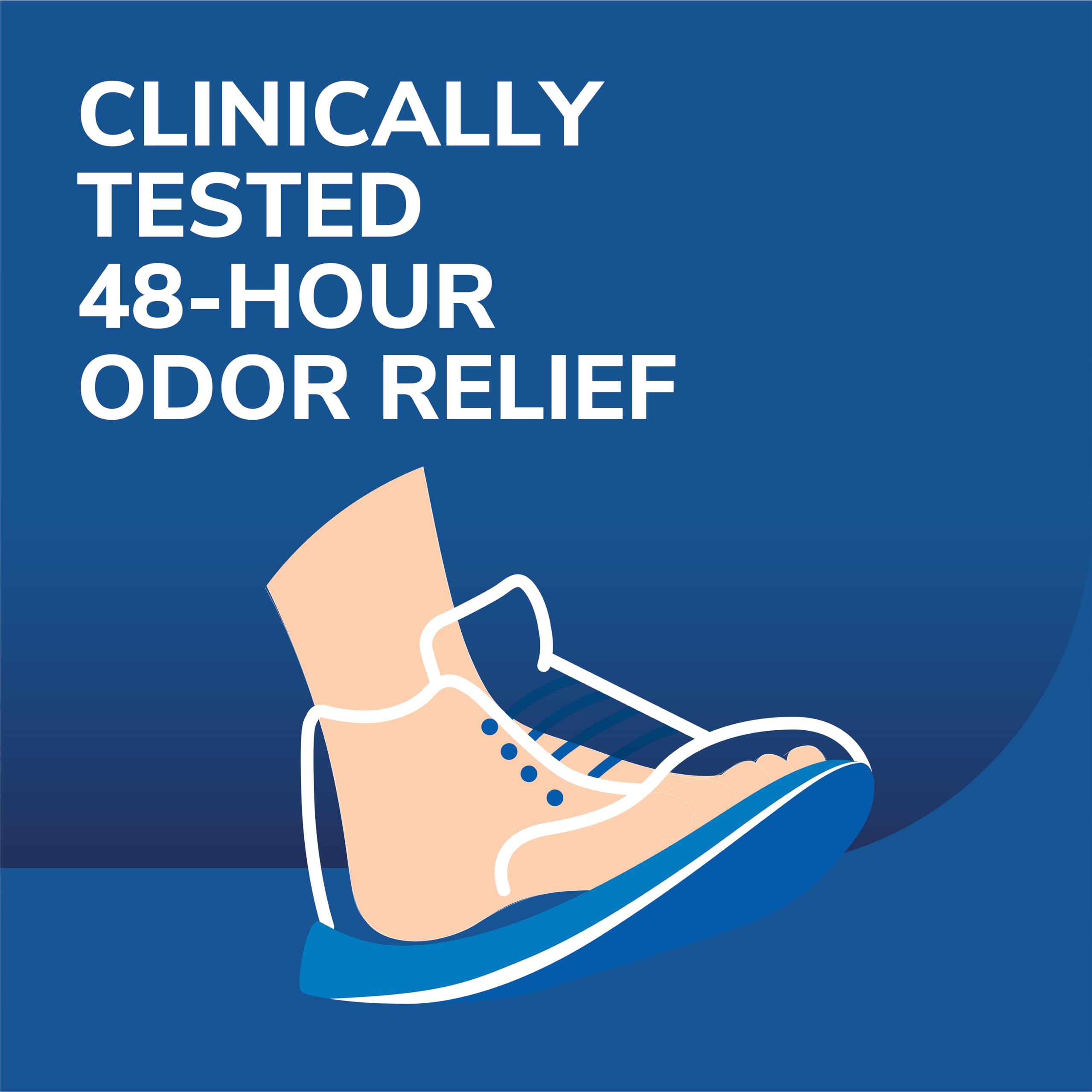 Dr. Scholl's Odor-X Ultra powder inside shoes to keep interiors dry.