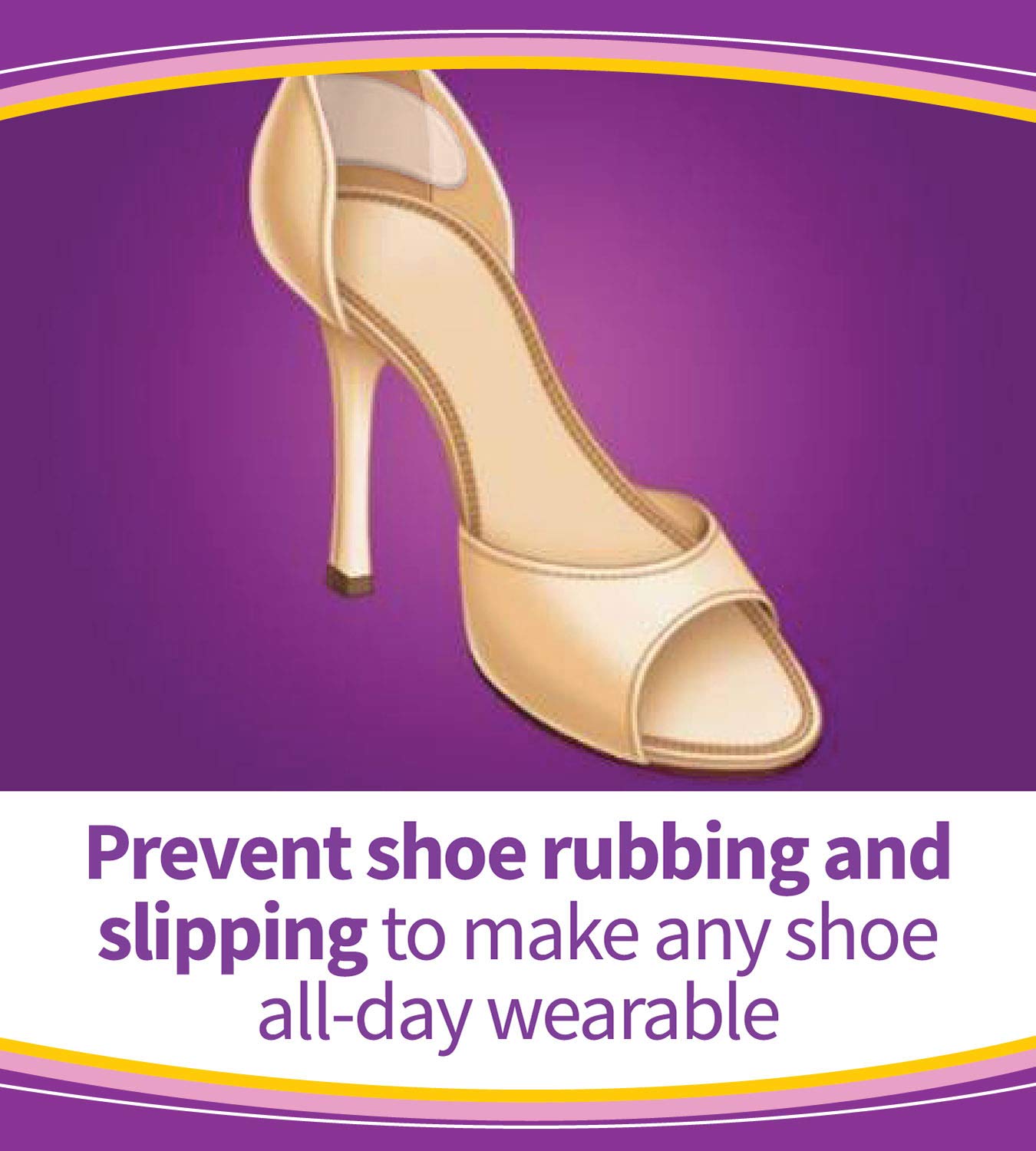 Dr. Scholl's Gel Heel Liner fits all shoes with no trimming needed.